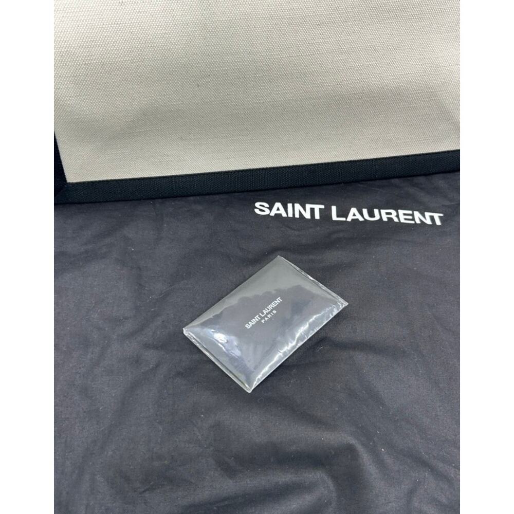 Saint Laurent RIVE GAUCHE canvas/leather tote bag made in Italy NWT - Picture 7 of 13